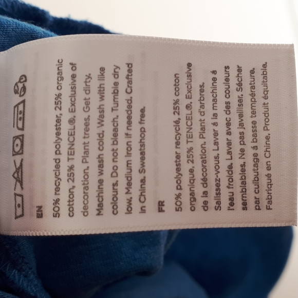 Tentree blue tank top hi-lo hem - Picture 3 of 4